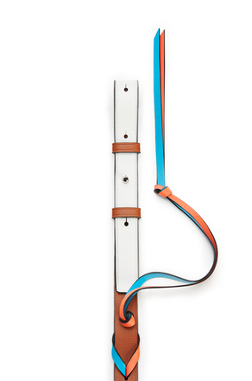LOEWE Braided loop strap in classic calfskin Soft White/Tan plp_rd