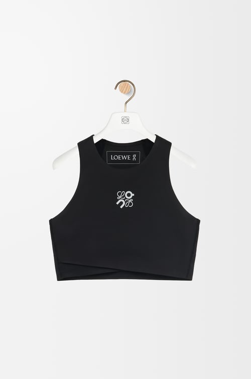 LOEWE Performance top in technical jersey Black