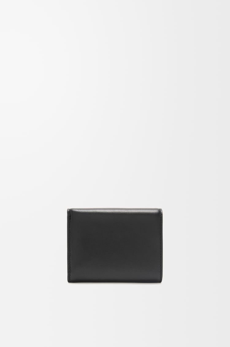 LOEWE Puffer Anagram trifold wallet in shiny nappa calfskin Black