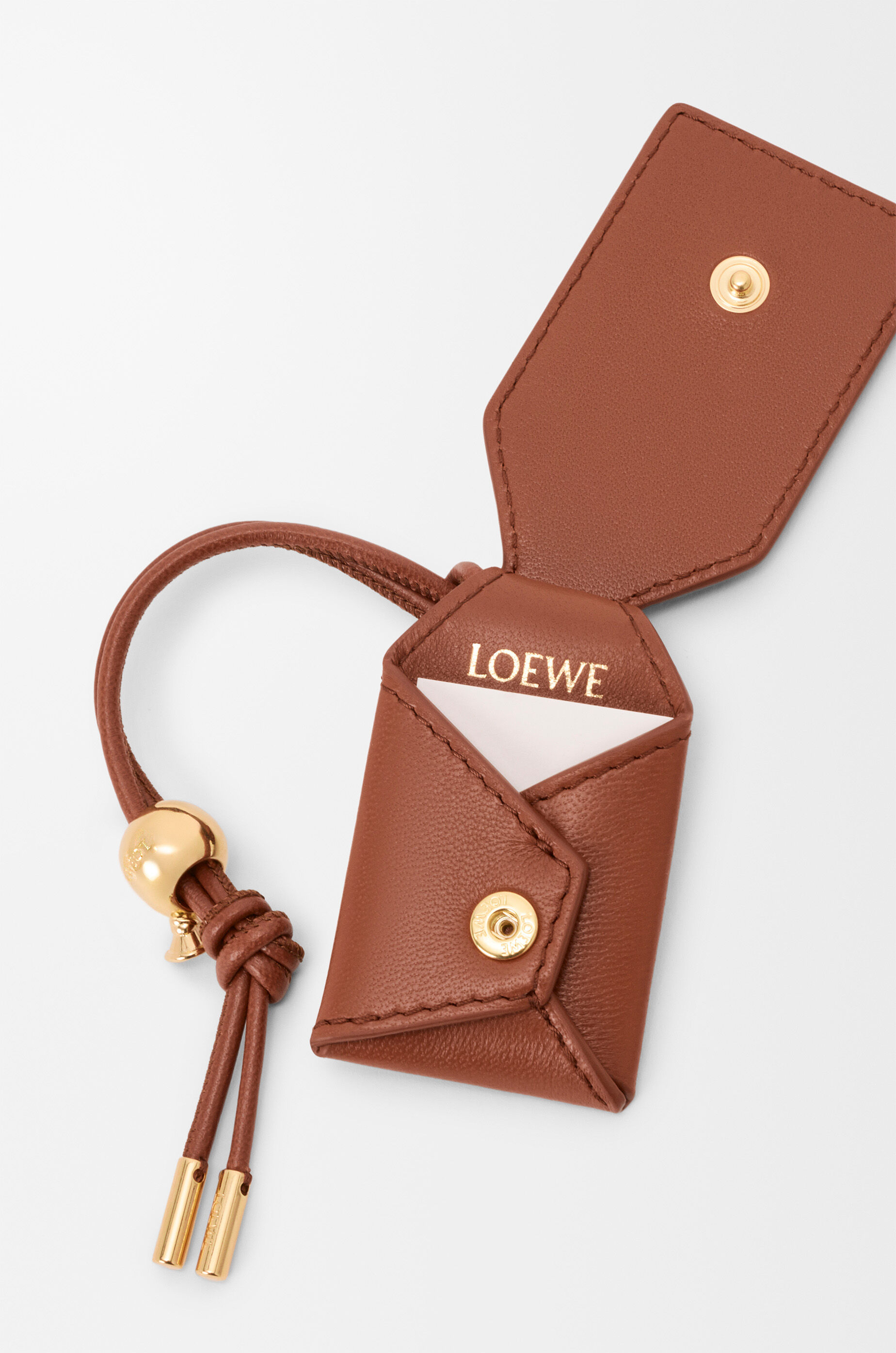 LOEWE レザーキーホルダー オレンジ・ブラウン Medium Featherlight Puzzle bag in nappa lambskin Beige - LOEWE USA