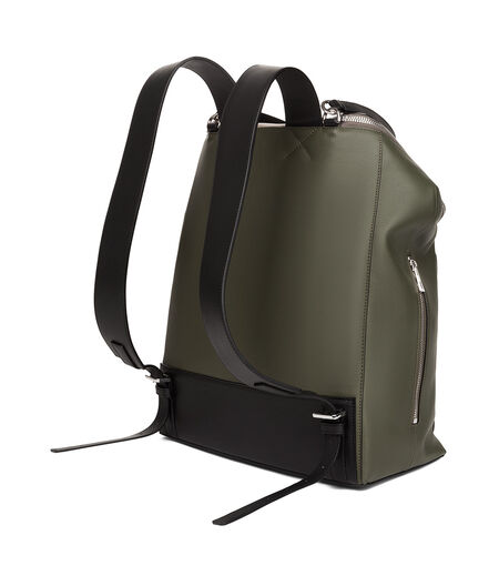 Goya Backpack Dark Taupe/Military Green/Bl - LOEWE