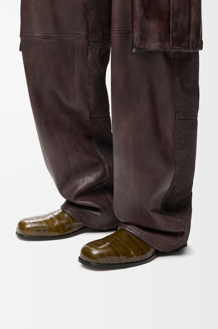 LOEWE Bobine ankle boot in hagfish Olive Green