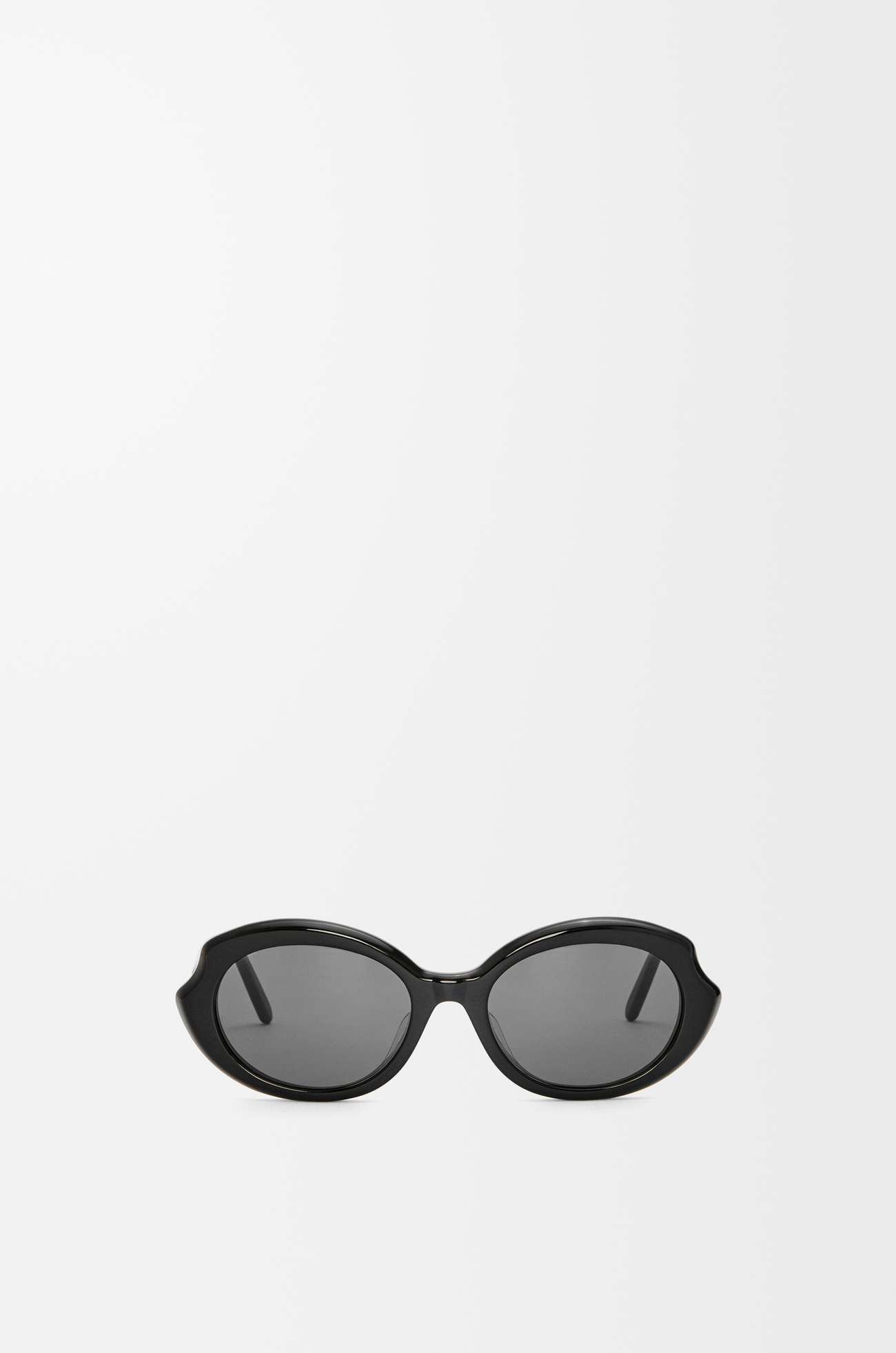 LOEWE 迷你 Slim Oval 太阳镜 黑色