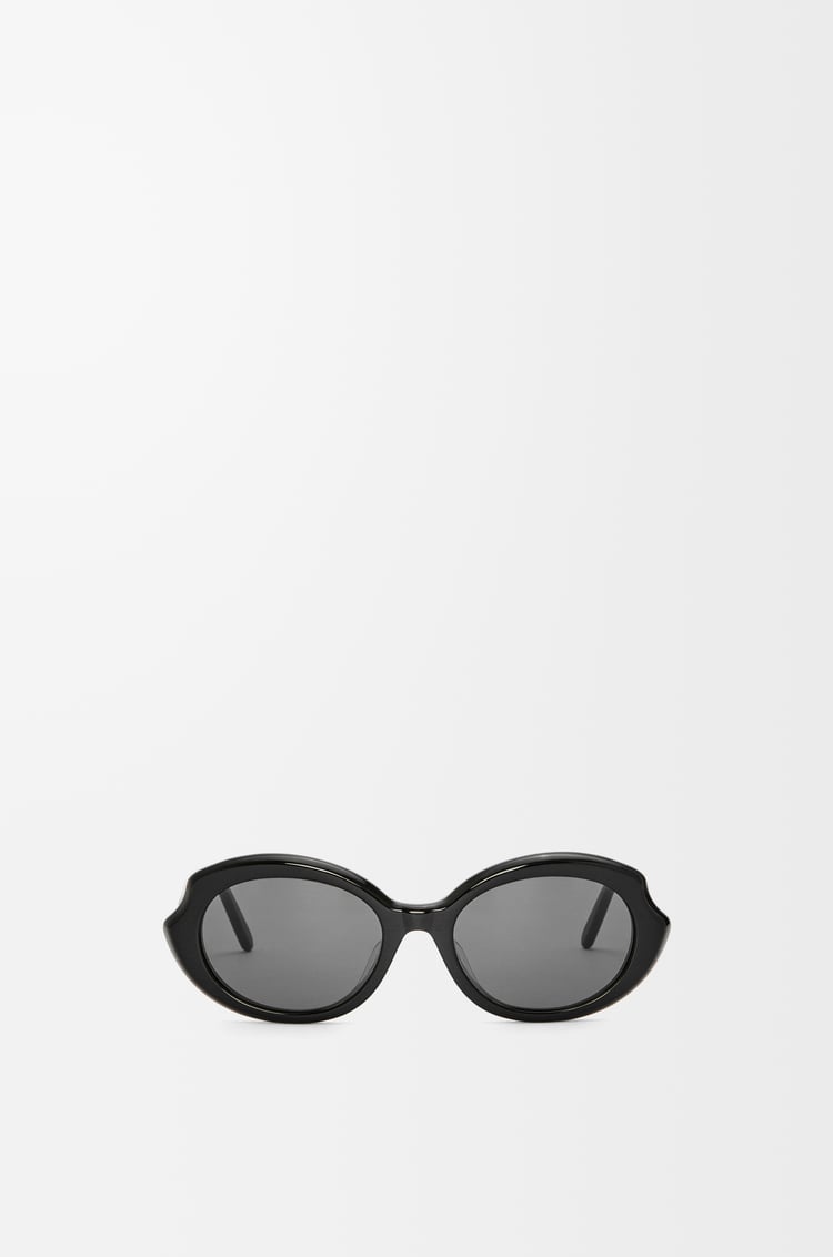 LOEWE 迷你 Slim Oval 太阳镜 黑色