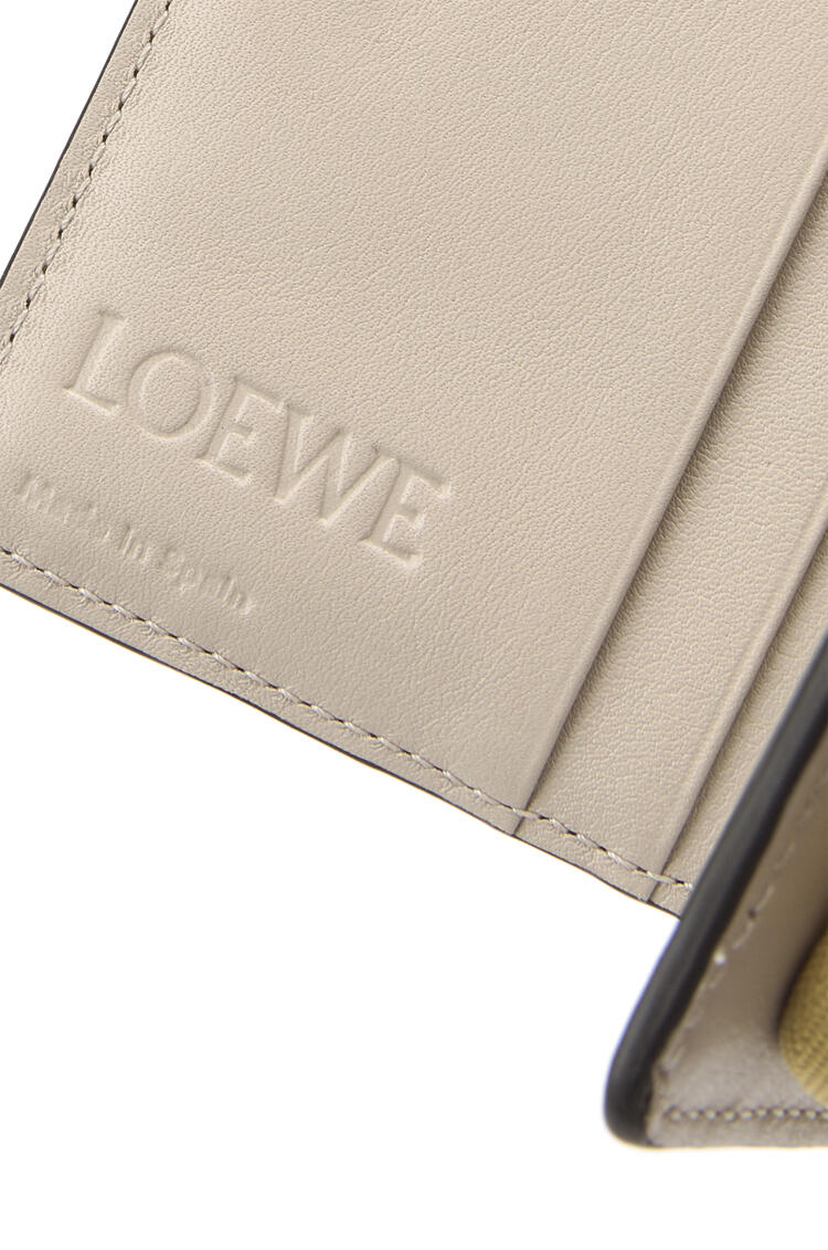LOEWE Brand compact zip wallet in calfskin Mustard/Light Oat pdp_rd