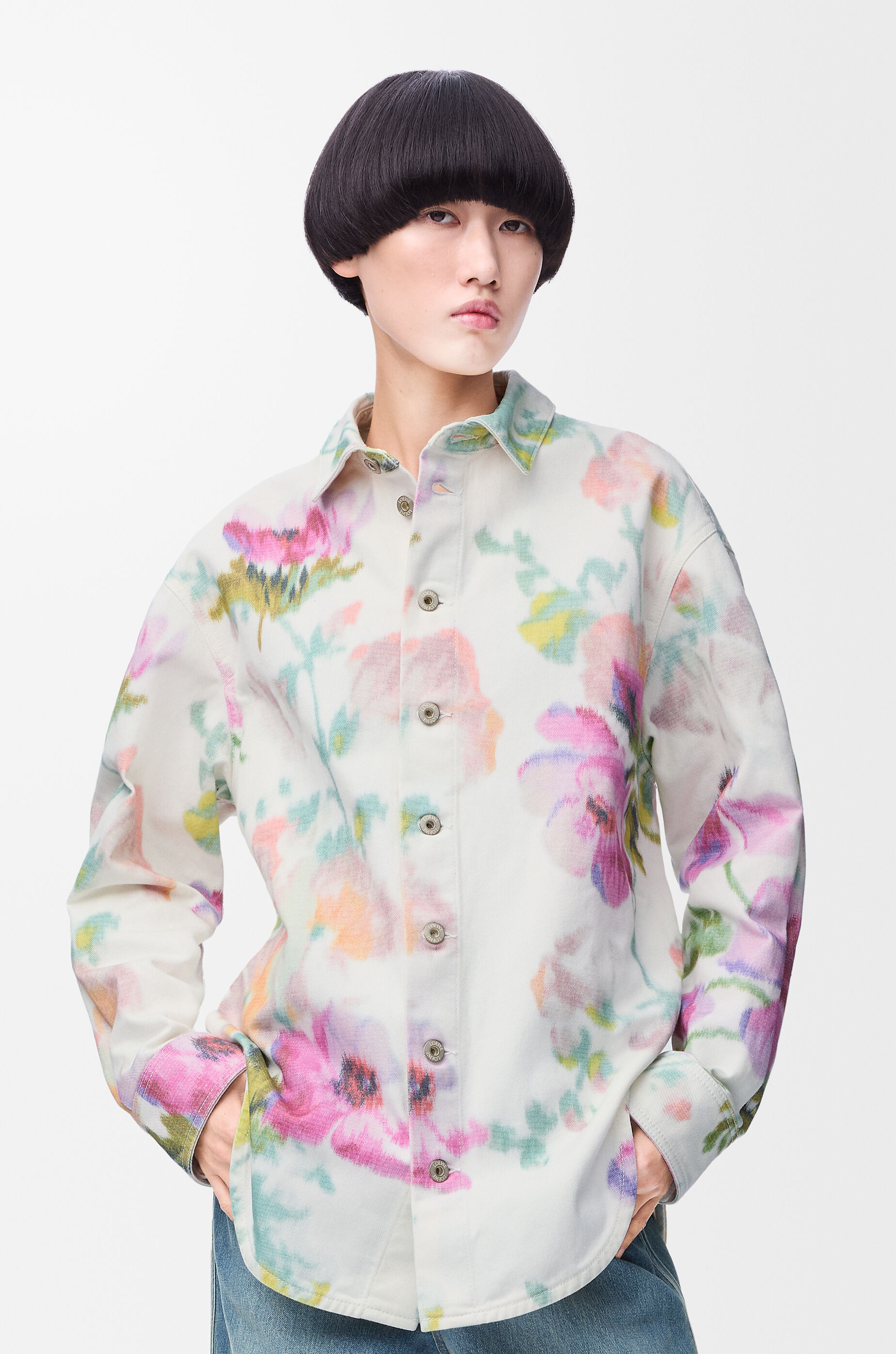 Overshirt in cotton Green - LOEWE