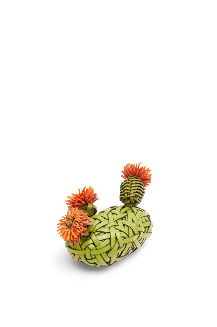 LOEWE Cactus paperweight in stone and calfskin Light Green