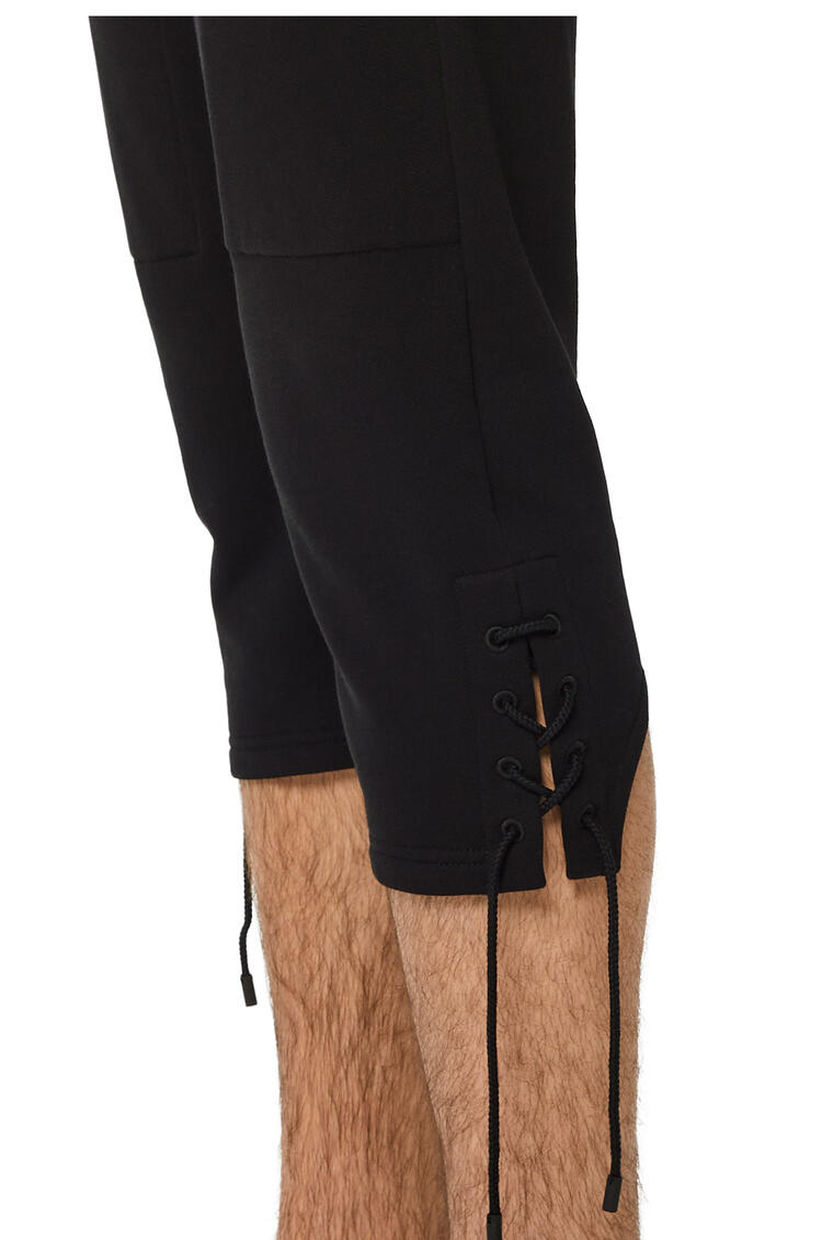 LOEWE Pantalón corto en algodón con cordones Negro pdp_rd