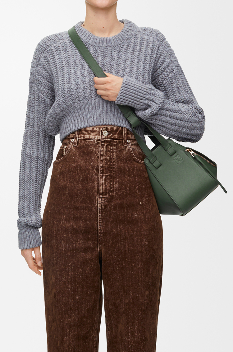 LOEWE Compact Hammock bag in classic calfskin Bottle Green