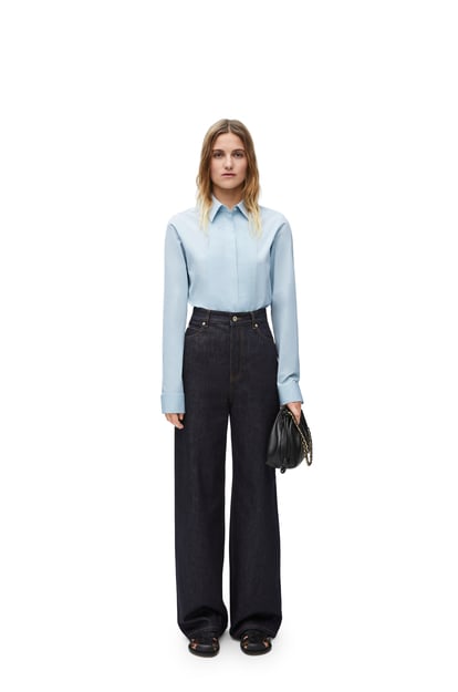 LOEWE Pleated shirt in cotton Dusty Blue plp_rd