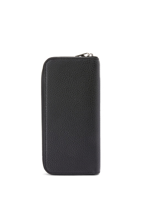 LOEWE Brand open wallet in grained calfskin Black