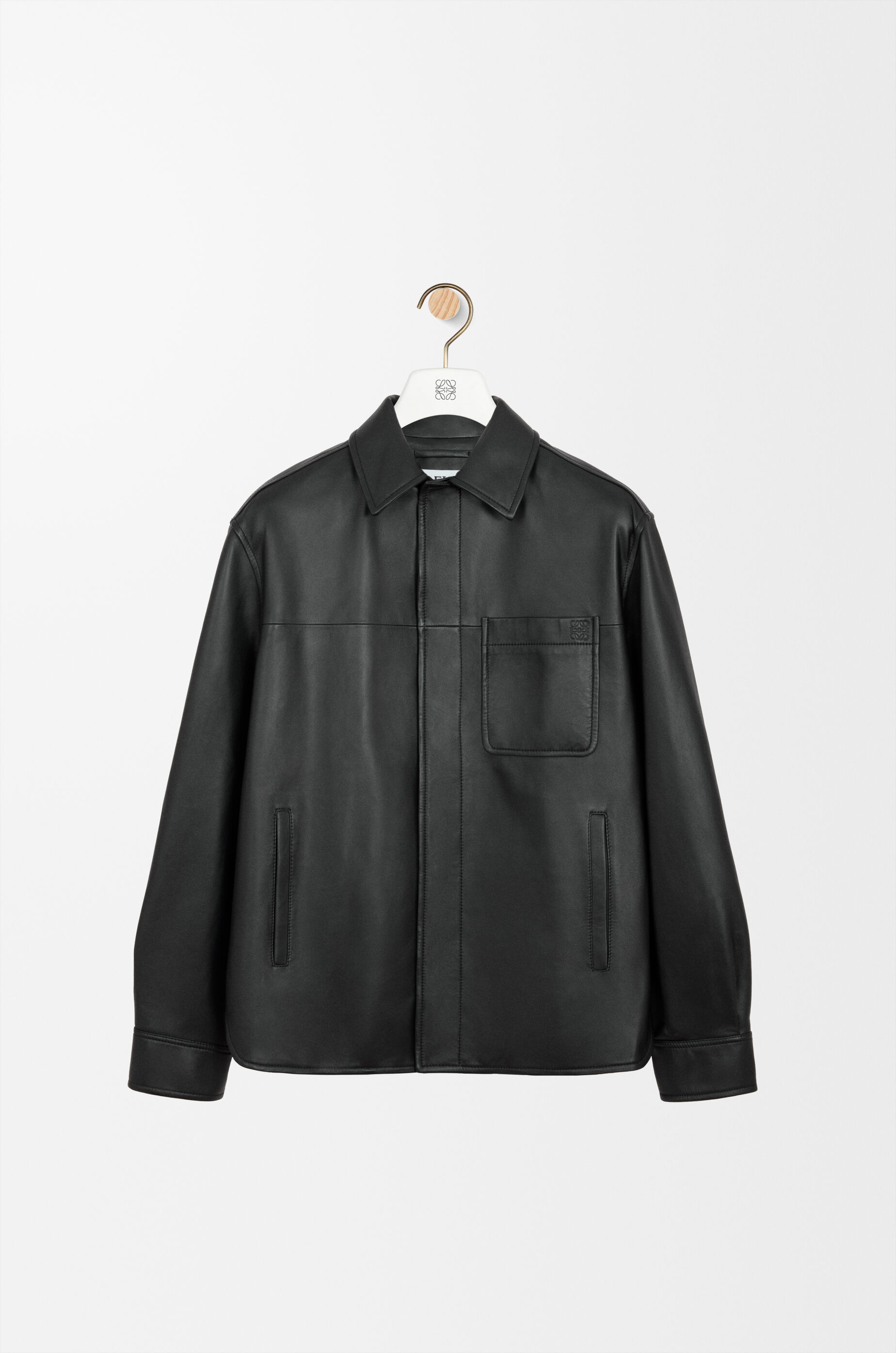 Overshirt in nappa lambskin Black - LOEWE USA Official Website