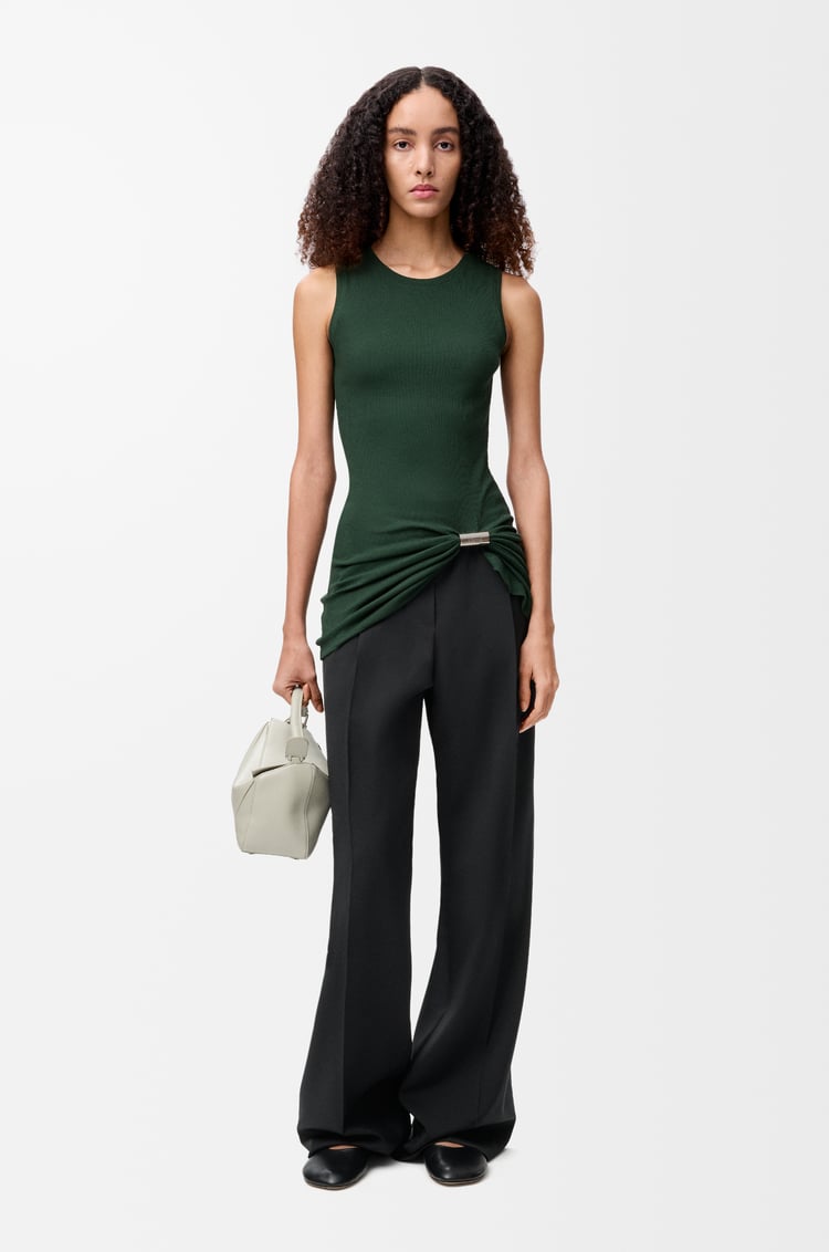 LOEWE Canotta in cotone Verde Scuro