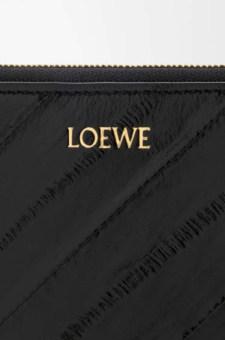 LOEWE 노트 슬림 집 어라운드 지갑 - 일 블랙