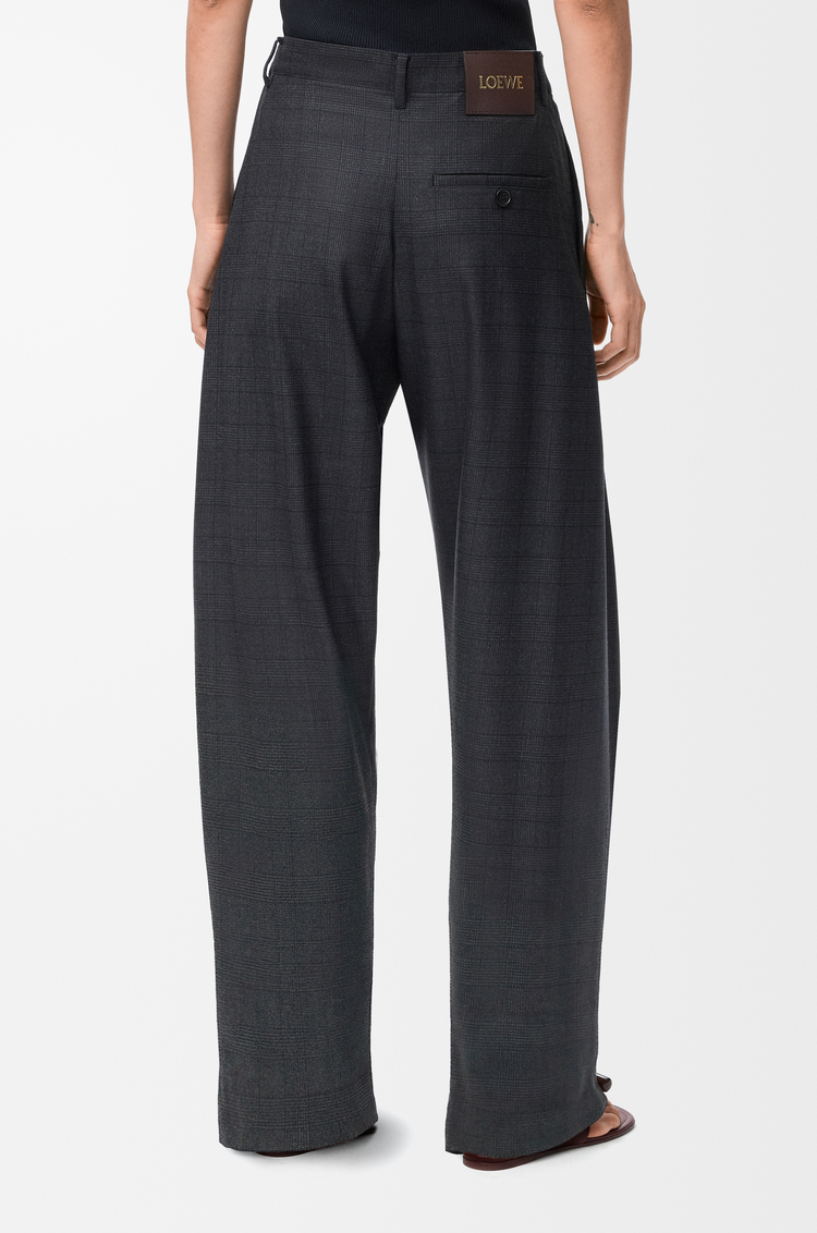 LOEWE Pantaloni con cintura in lana Grigio Scuro