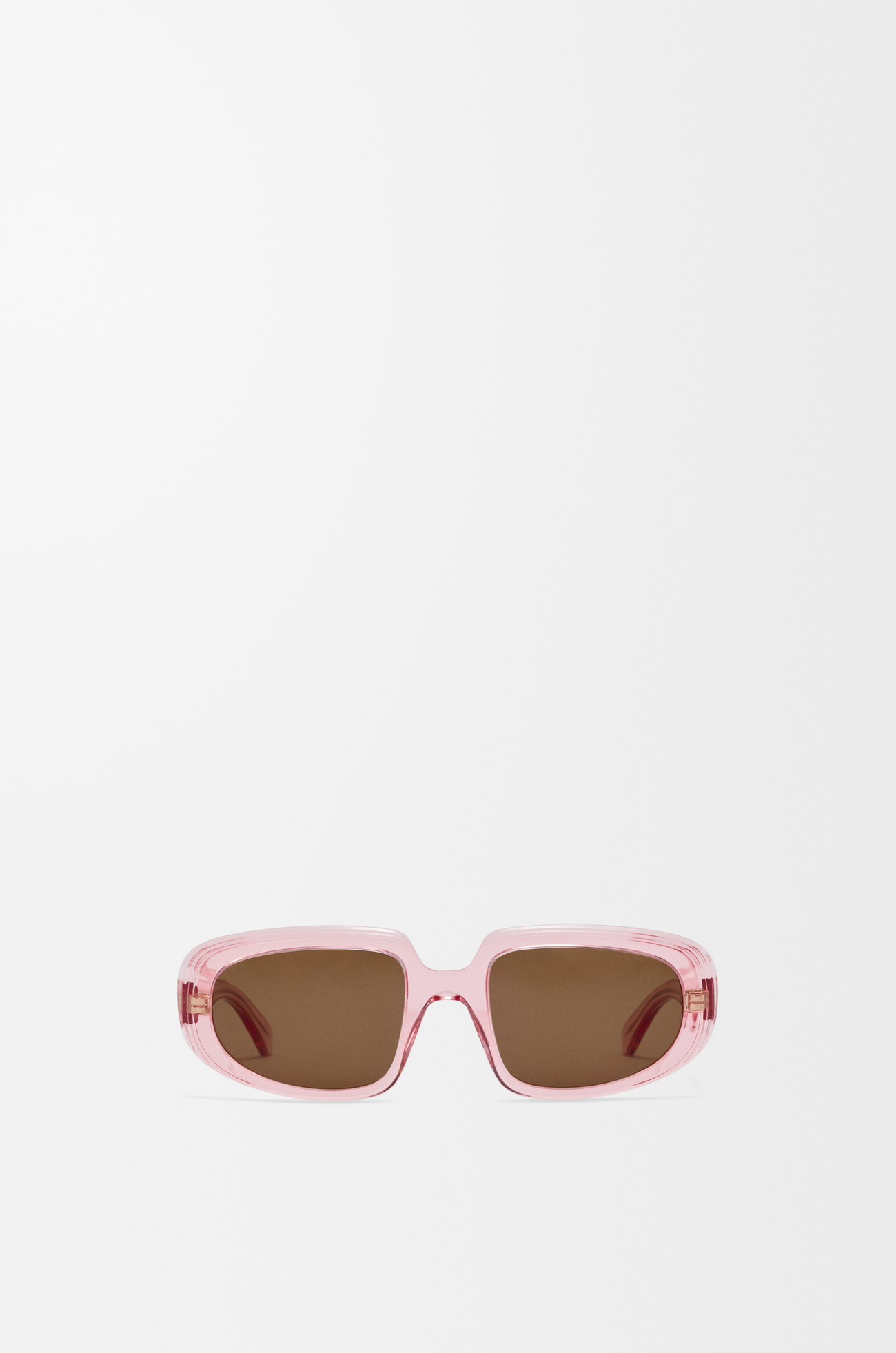 LOEWE 迷你 Anagram Steps 长方形太阳镜 Transparent Pink