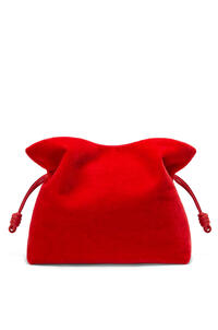 LOEWE XL Flamenco bag in mohair and calfskin Scarlet Red pdp_rd