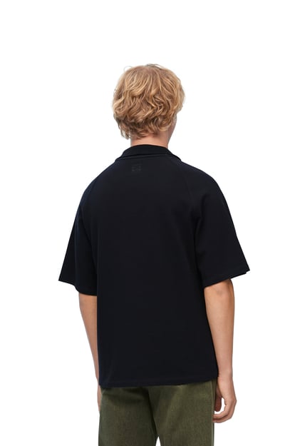 LOEWE Polo in cotton 黑色 plp_rd