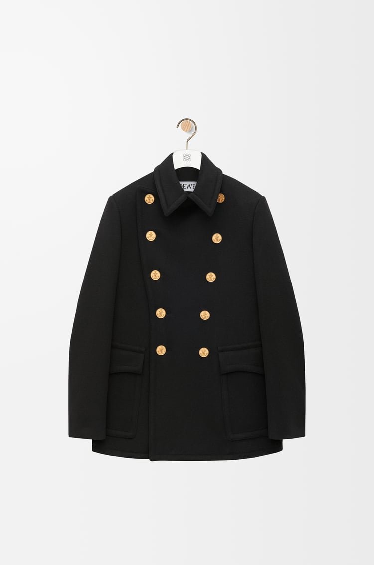 LOEWE Peacoat in wool and cashmere Black