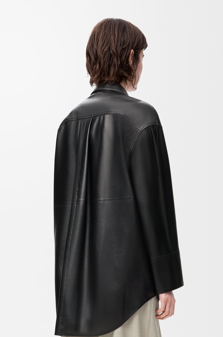 LOEWE 纳帕羊皮革衬衫 黑色