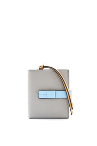 LOEWE Compact zip wallet in soft grained calfskin Pearl Grey/Dusty Blue