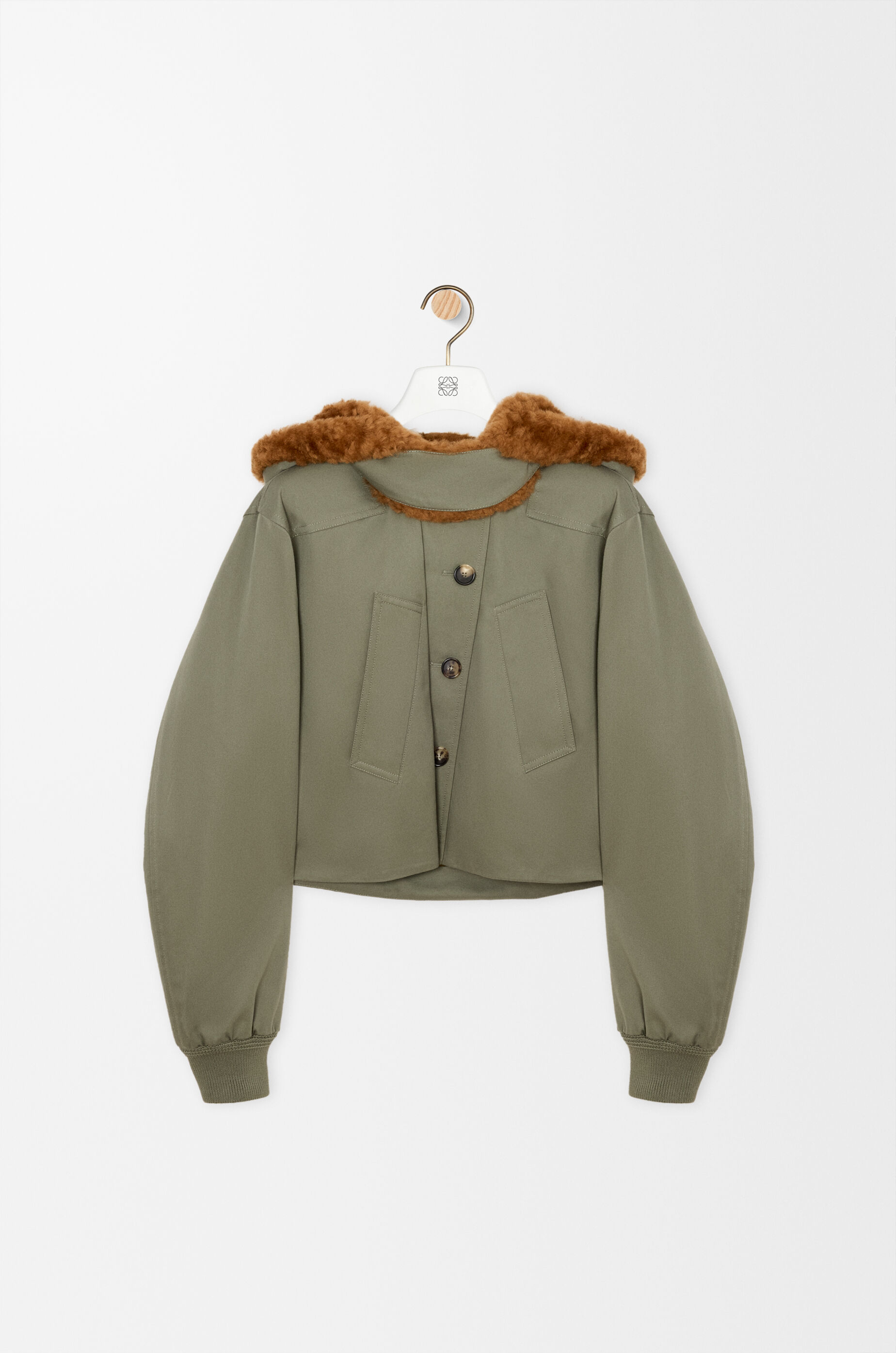 ショート パーカー（コットン） グリーン - LOEWE