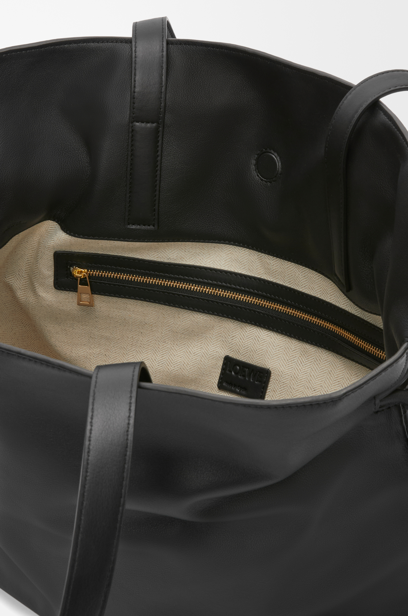LOEWE 大号纳帕牛皮革 Flamenco 手拿包 黑色