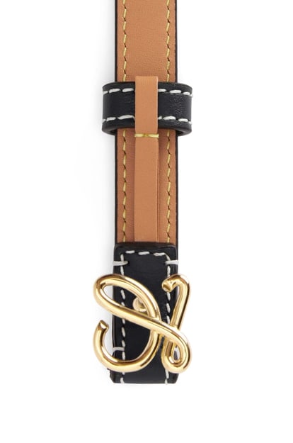 LOEWE Belt in smooth calfskin Black/Gold plp_rd
