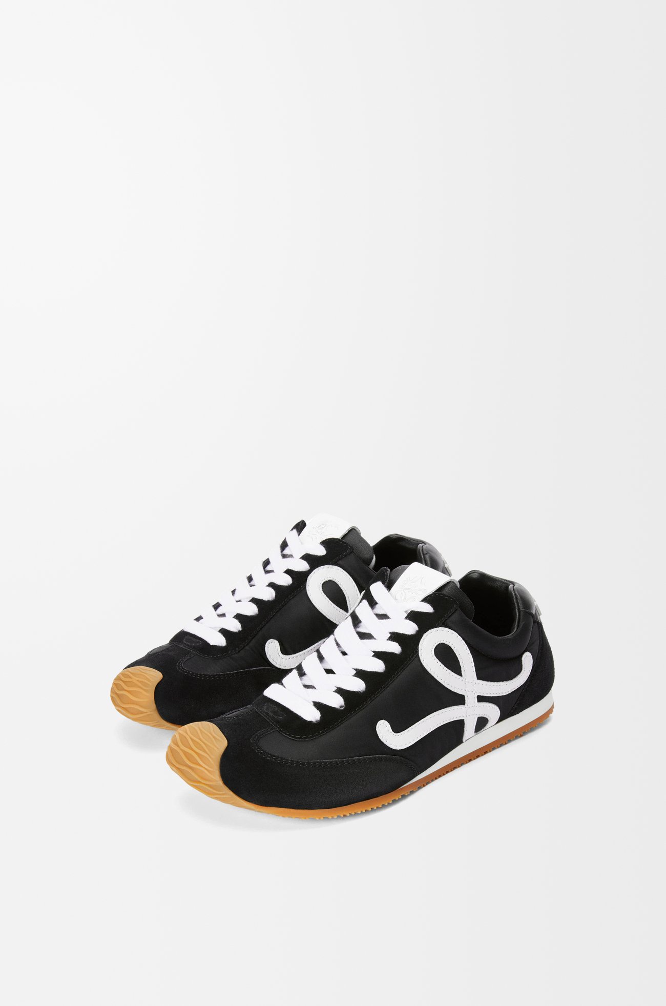 LOEWE Ballet Runner 2.0 in nylon and calfskin Black/White plp_rd