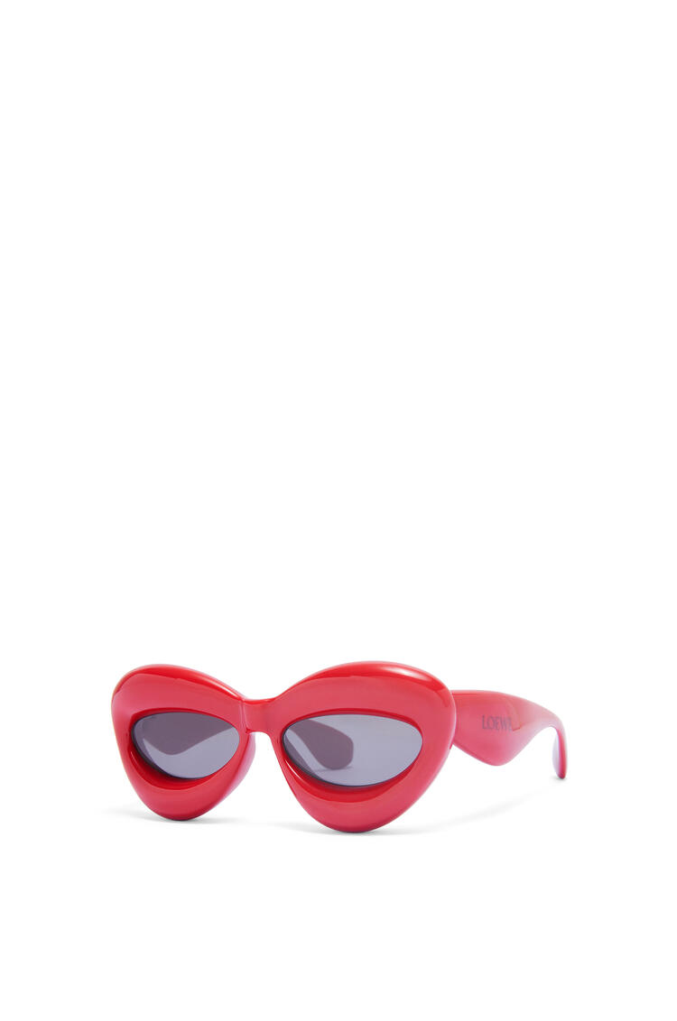 LOEWE Inflated cateye sunglasses in acetate Lipstick