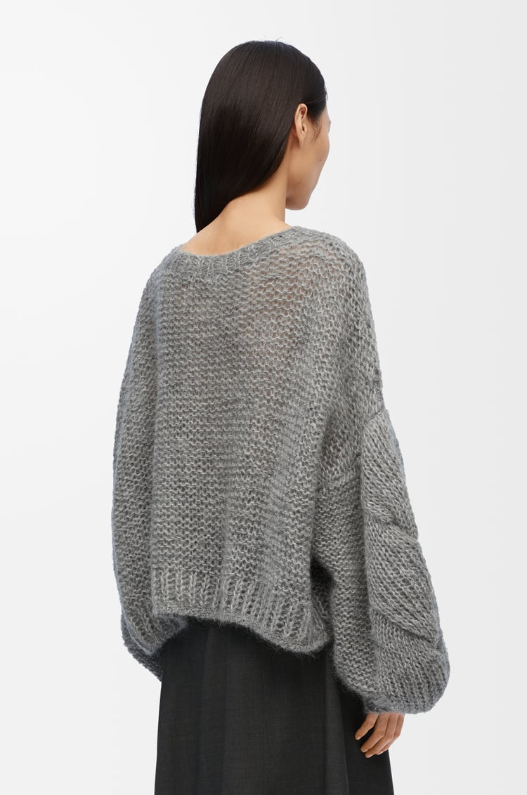 LOEWE Anagram sweater in mohair Grey Melange