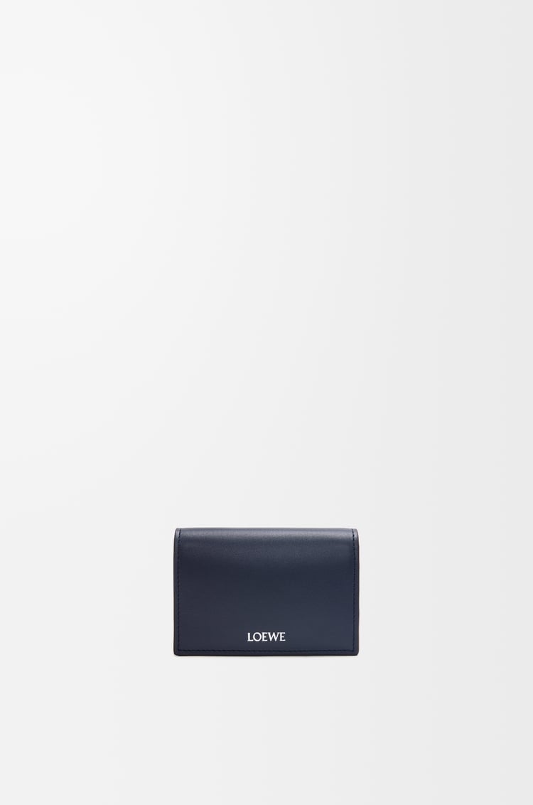 LOEWE Slim bifold cardholder in shiny nappa calfskin Deep Navy/Black