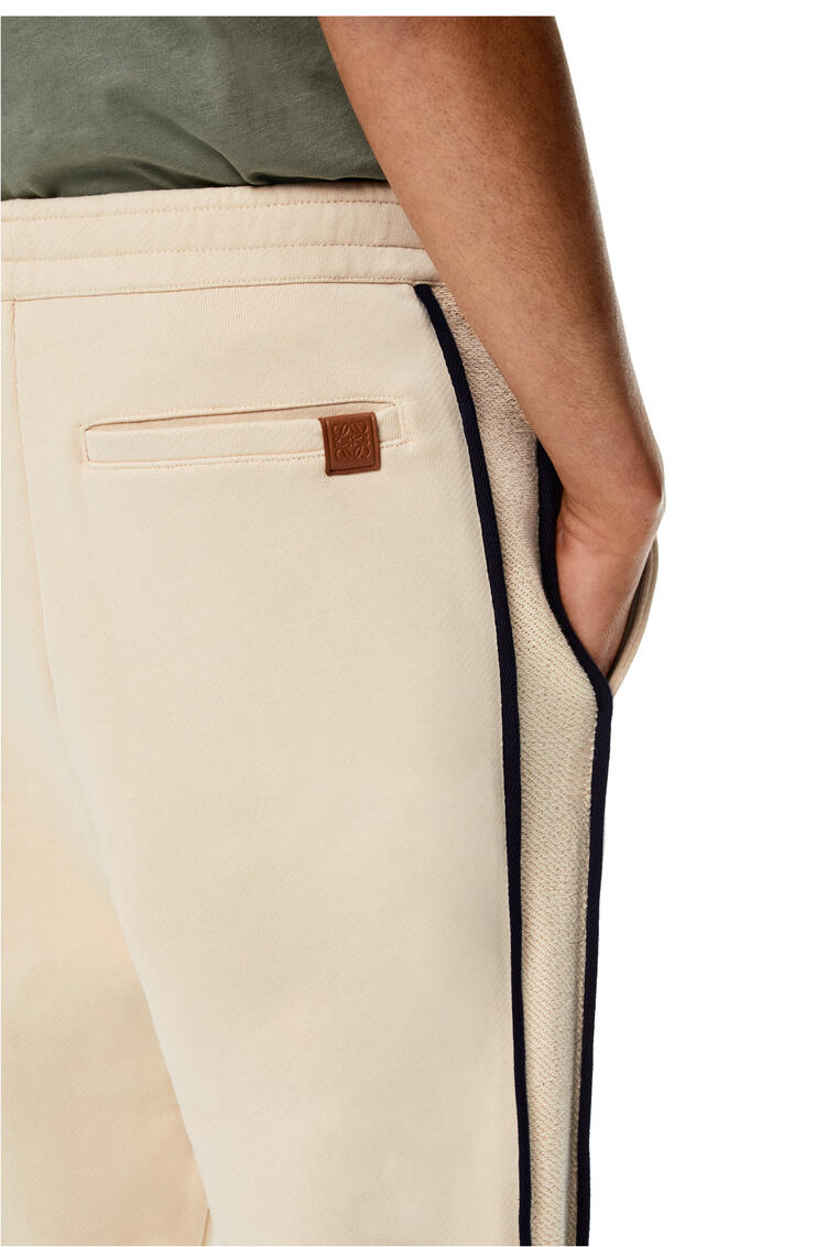 LOEWE Pantalón de jogging en algodón con banda lateral Ecru pdp_rd