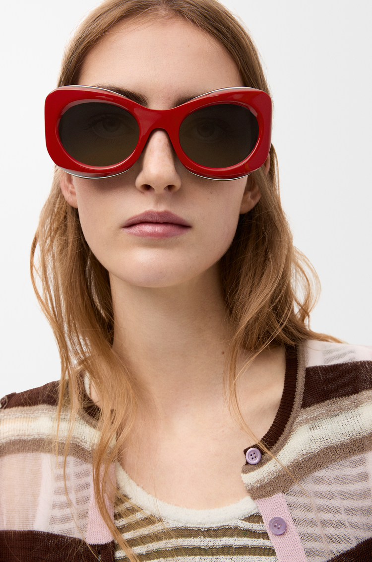 LOEWE Sierra 蝴蝶造型太阳镜 红色