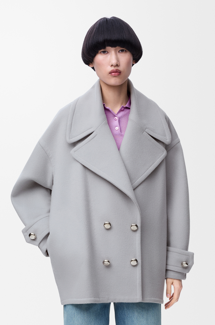 LOEWE 페블 피코트 - 울 그레이