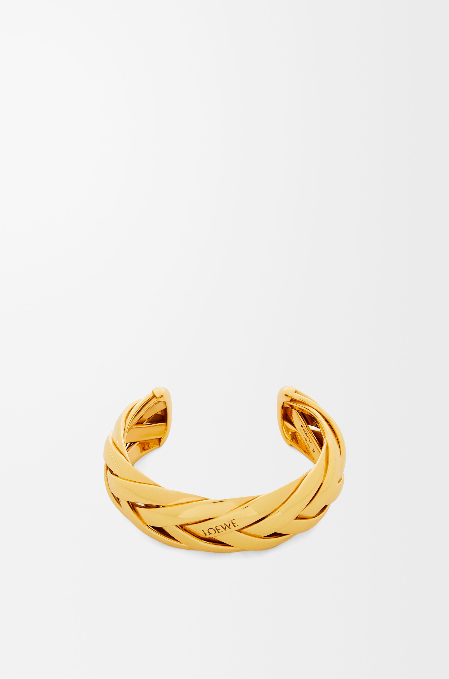 ブレイデッド カフス ラージ（スターリングシルバー） ゴールド