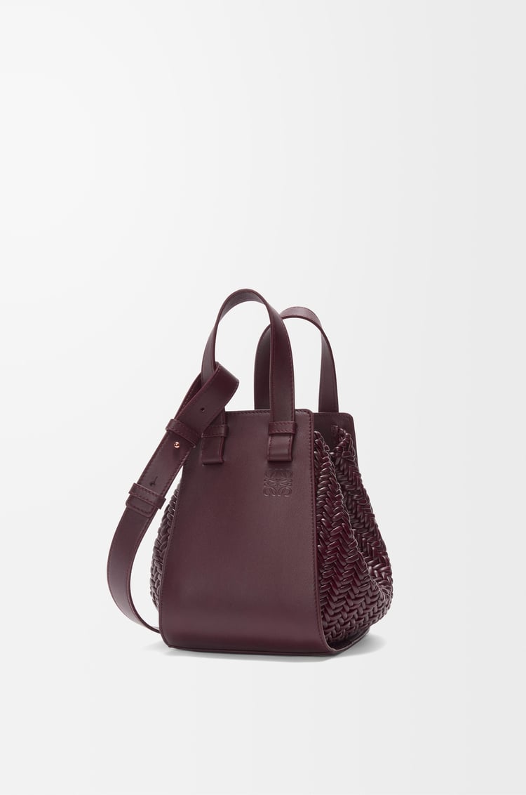LOEWE Compact Hammock bag in calfskin Dark Burgundy