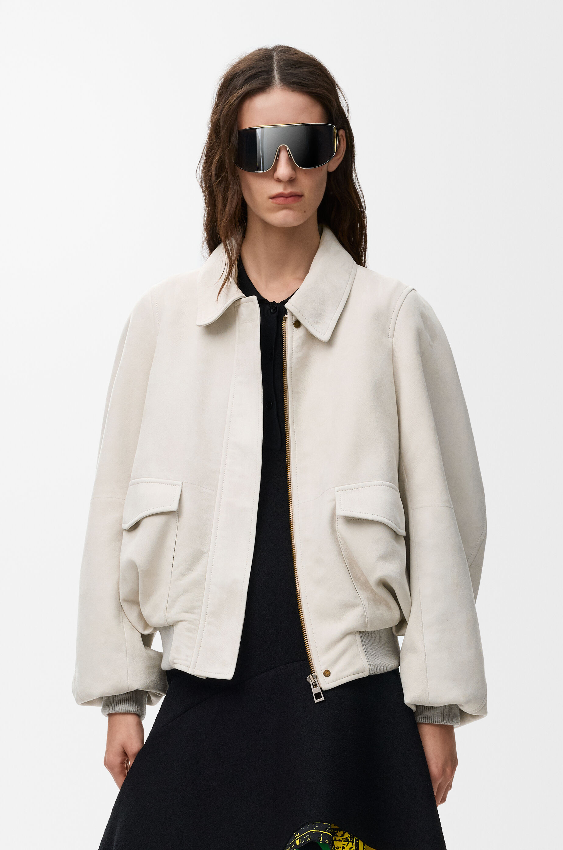 ボンバー ジャケット（スエードゴート） グレー - LOEWE Japan