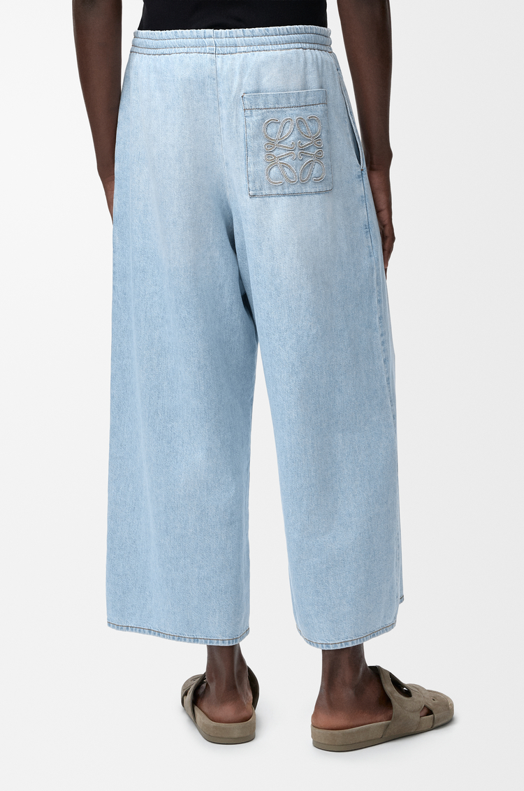 LOEWE Pantalón vaquero con cordón en denim Azul Lavado
