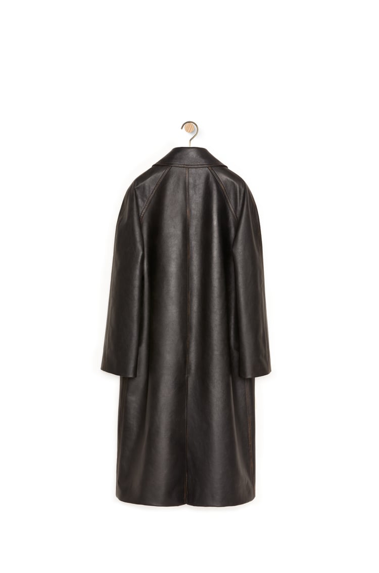 LOEWE Coat in nappa calfskin Dark Brown