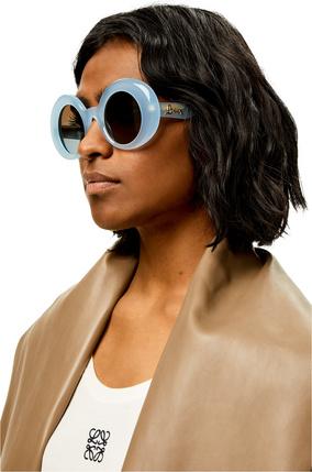 LOEWE Oversized round sunglasses in acetate Ice Blue plp_rd