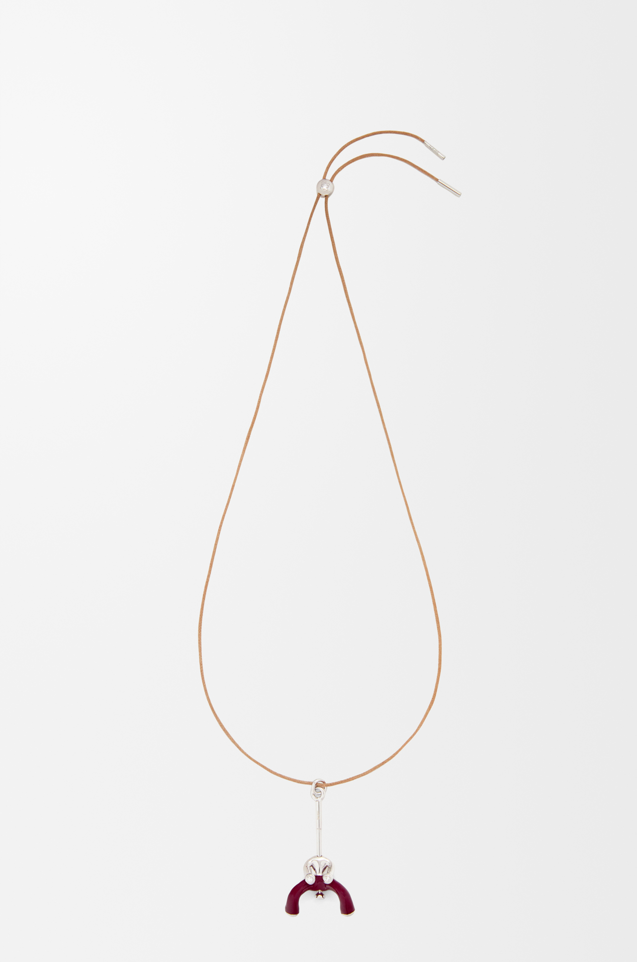 LOEWE シッティングドール ペンダント（スターリングシルバー&クリスタル） シルバー/ブルゴーニュ plp_rd
