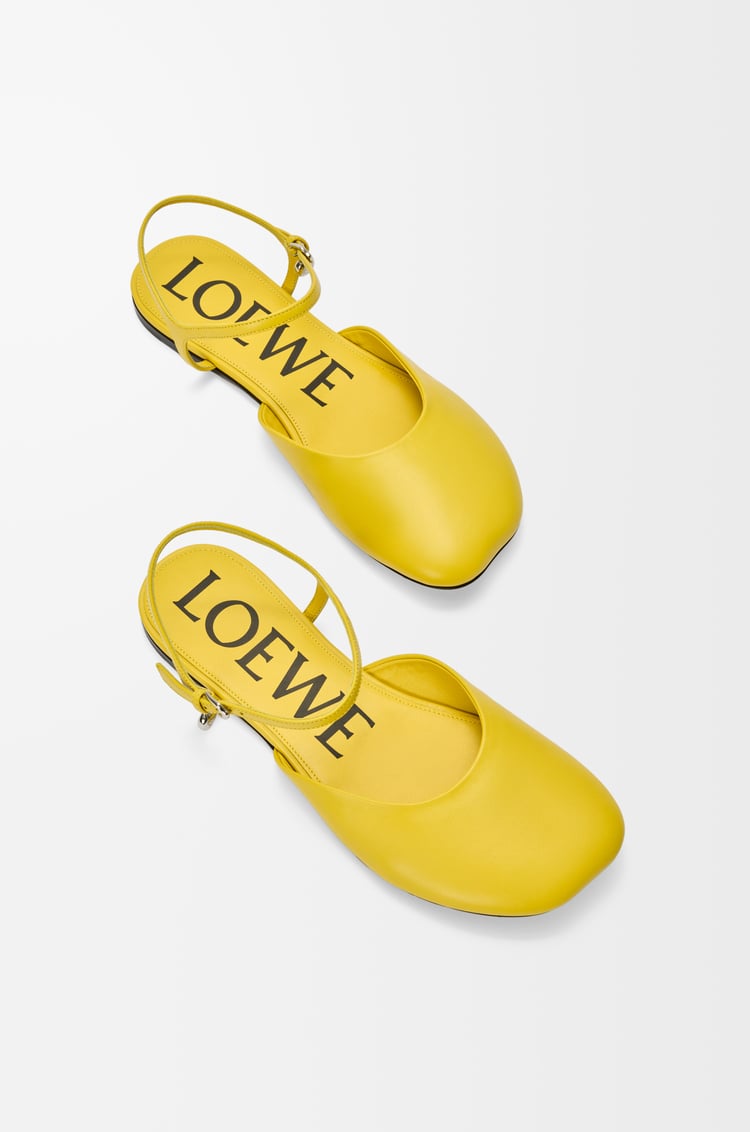 LOEWE Toy ankle strap ballerina in lambskin Dandelion