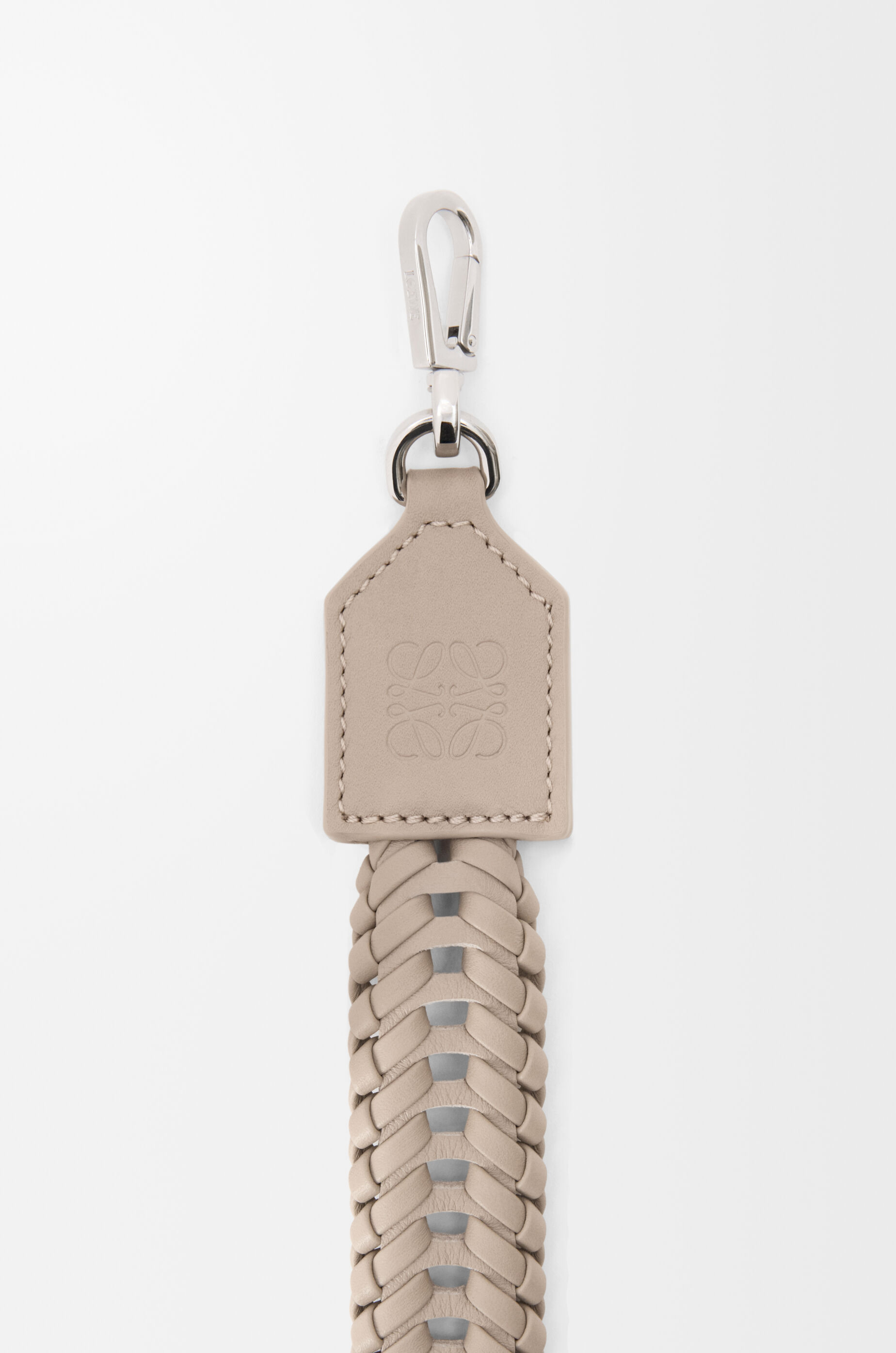 小物 LOEWE BRAIDED KEYRING Loewe Leather Braided Cross Keychain - Green | Editorialist