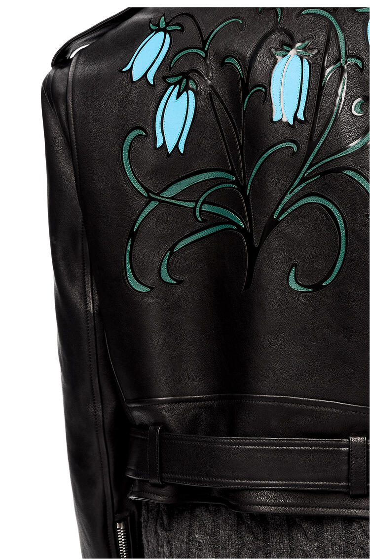 LOEWE Herbarium biker jacket in nappa Black pdp_rd