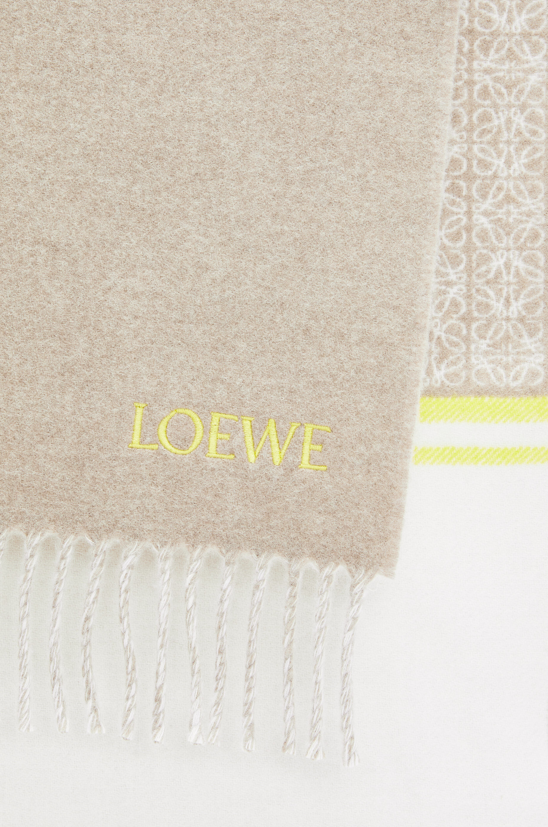 スカーフ(ウール&カシミヤ) ブラウン - LOEWE スカーフ(ウール&カシミヤ) ブラウン - LOEWE
