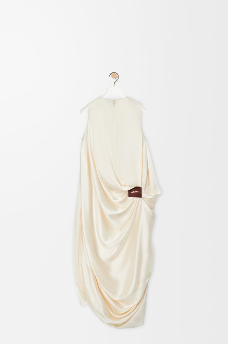 LOEWE Draped dress in silk Ivory