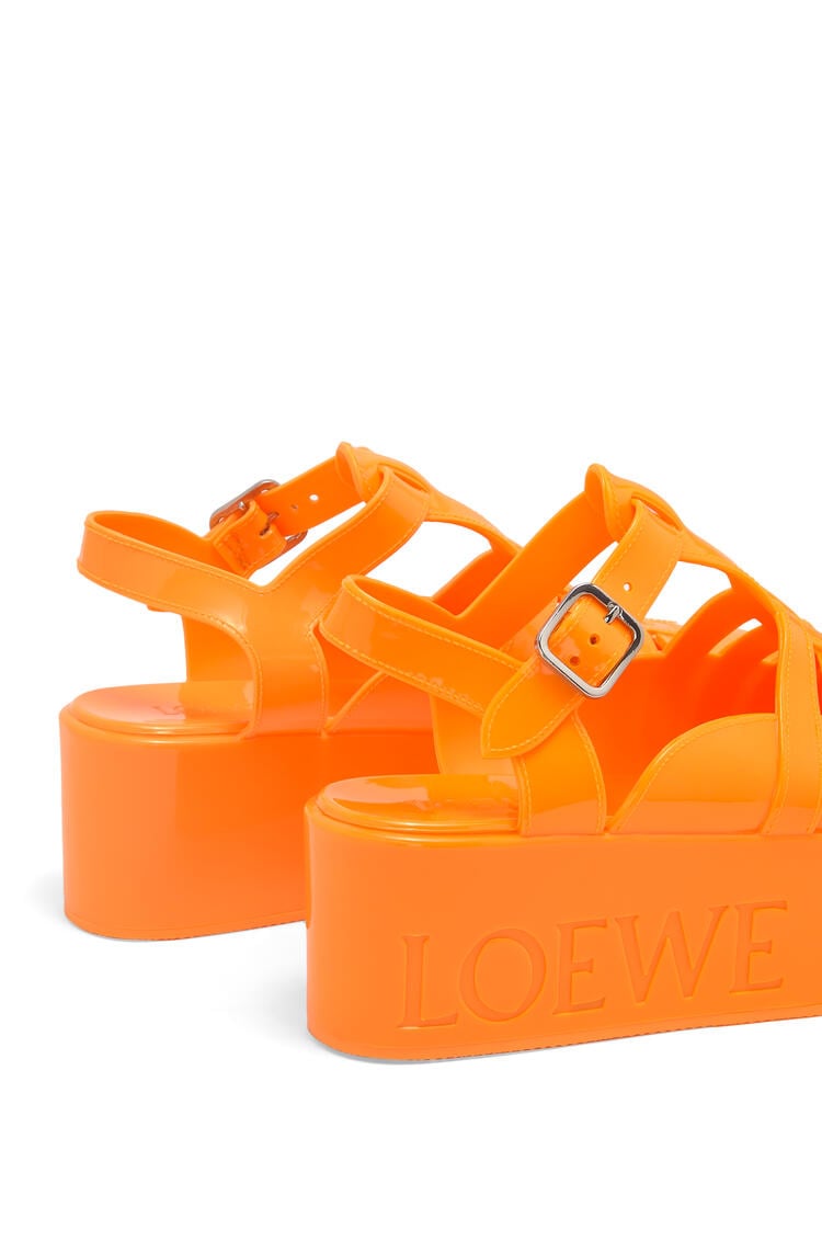 LOEWE Wedge sandal in recycled PVC Orange pdp_rd