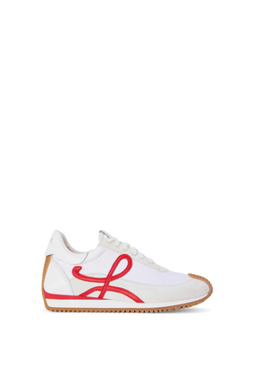 LOEWE 尼龙和绒面革流畅运动鞋 白色/红色 plp_rd