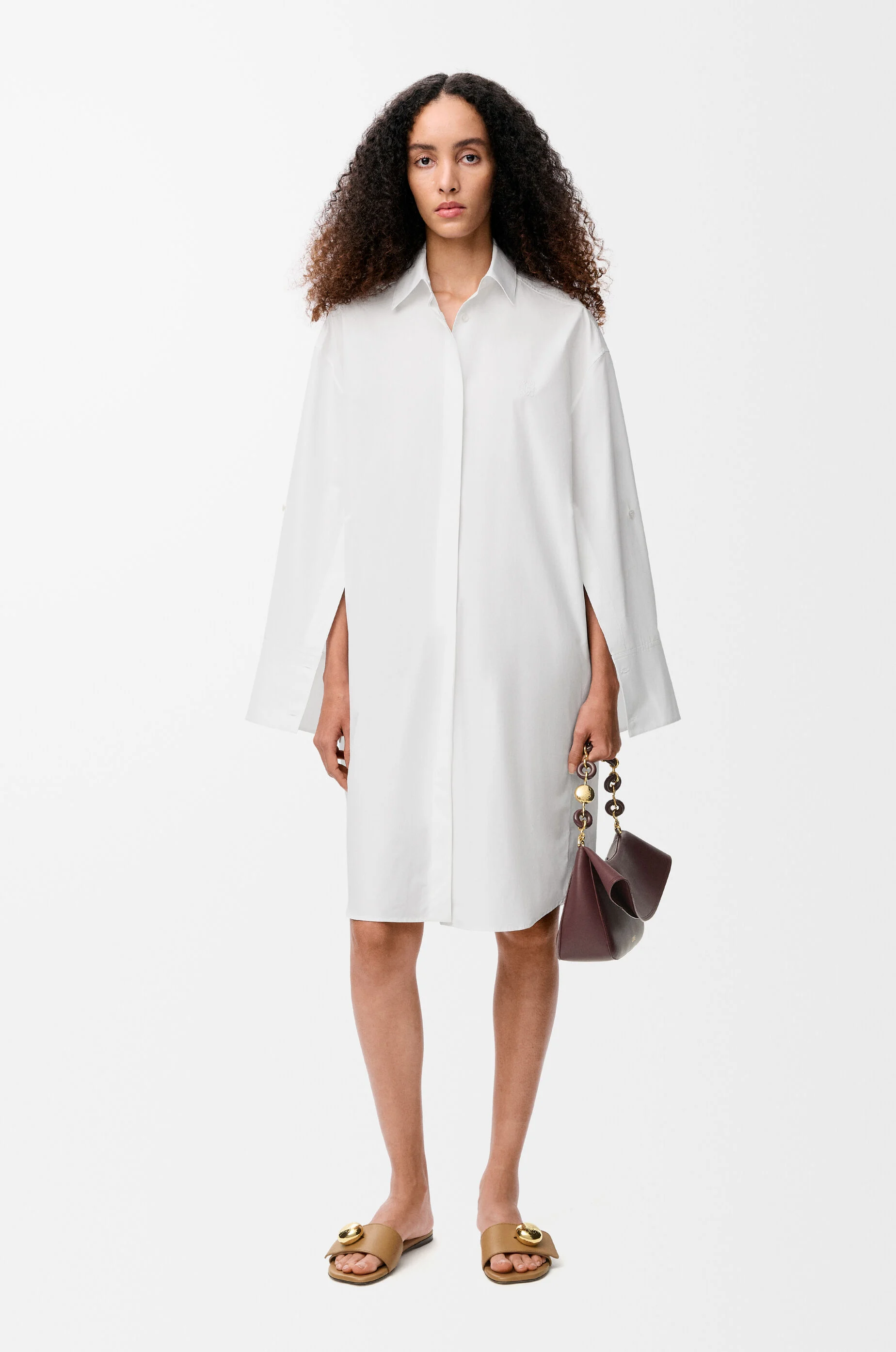 【LOEWE】コットン シャツドレス シャツ ドレス(コットン) ホワイト - LOEWE